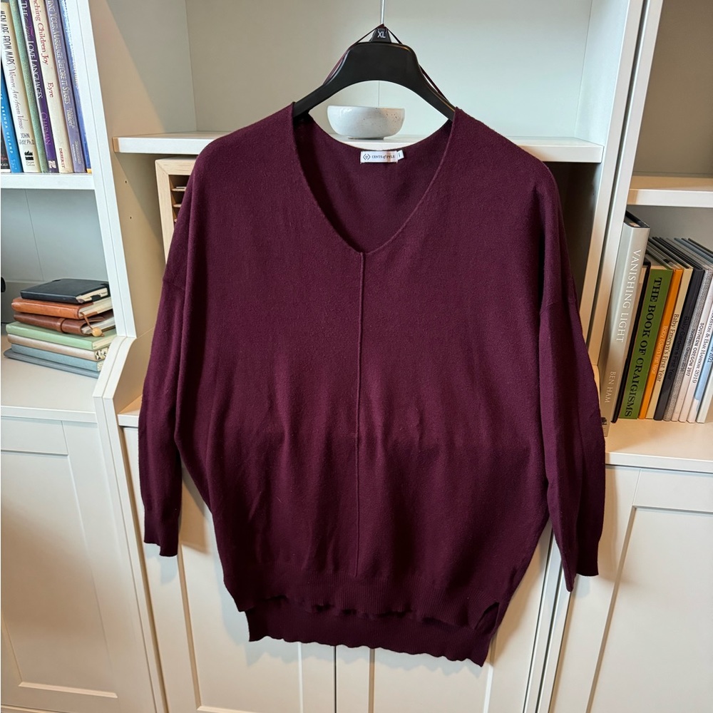 Cents of Style Burgundy Oversized Sweater